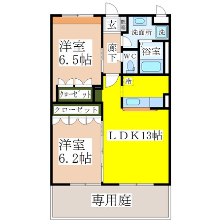 三潴駅 徒歩5分 1階の物件間取画像